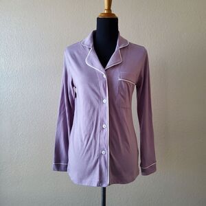 Cosabella Boxer PJ Pajamas Button Down Long Sleeve Shirt Size S